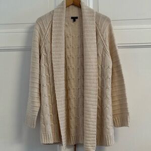 Talbots Cream Shawl Collar Cardigan Sweater ~ Women’s Plus 1X